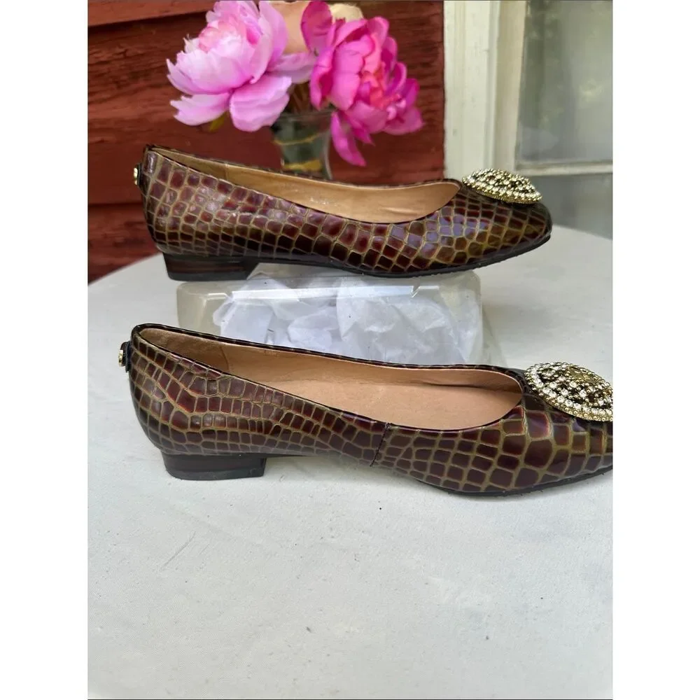 Diana E Kelley Croc Embellished Dress Shoes